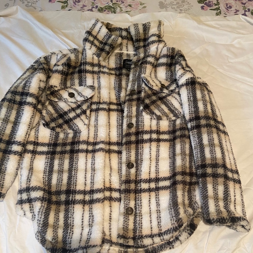 PLAID TEDDY JACKET